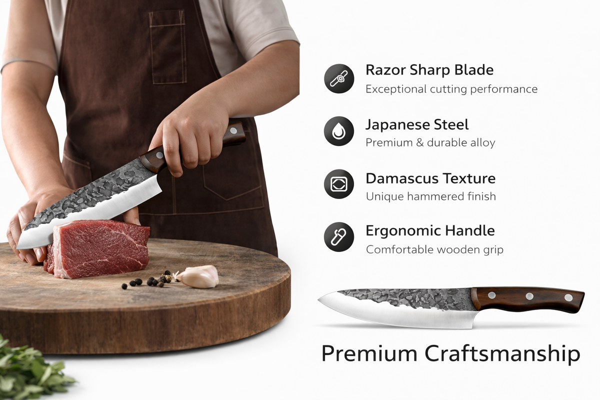 NAVOME™  Premium Meat Cleaver Knife