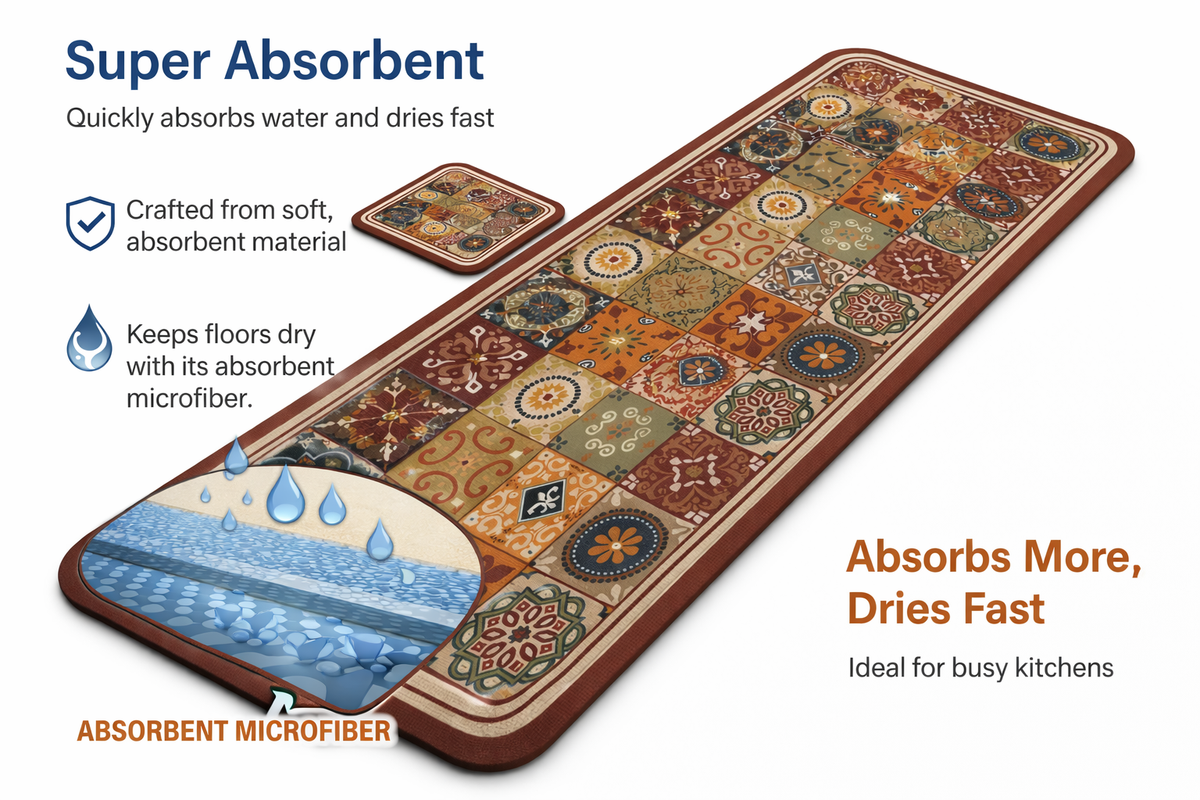 NAVOME™  Anti-Slip Absorbent Kitchen & Bathroom Rug